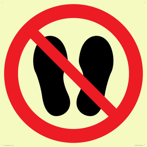 Do not step or stand here symbol only